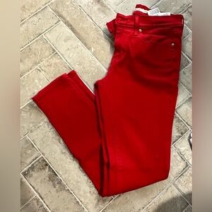 Levi slimming skinny red jeans 27